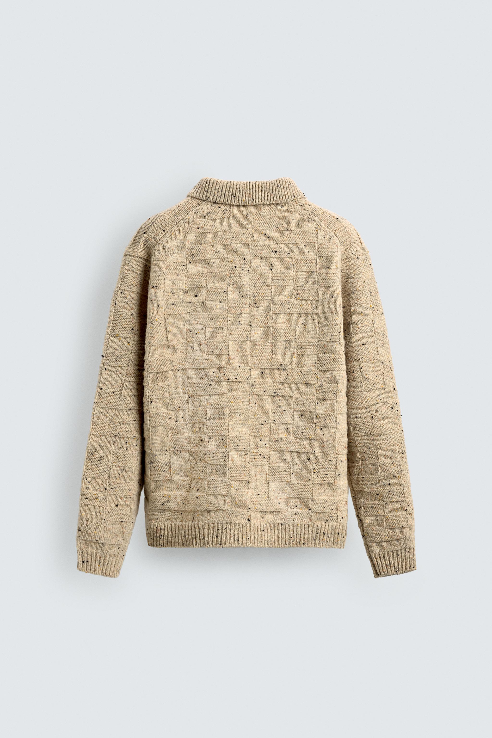 100% WOOL BUTTON-DOWN KNIT POLO SHIRT